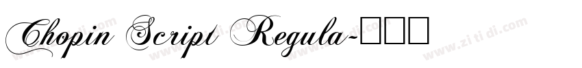 Chopin Script Regula字体转换